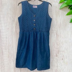 Denim Dress with Pockets and Buttons!
